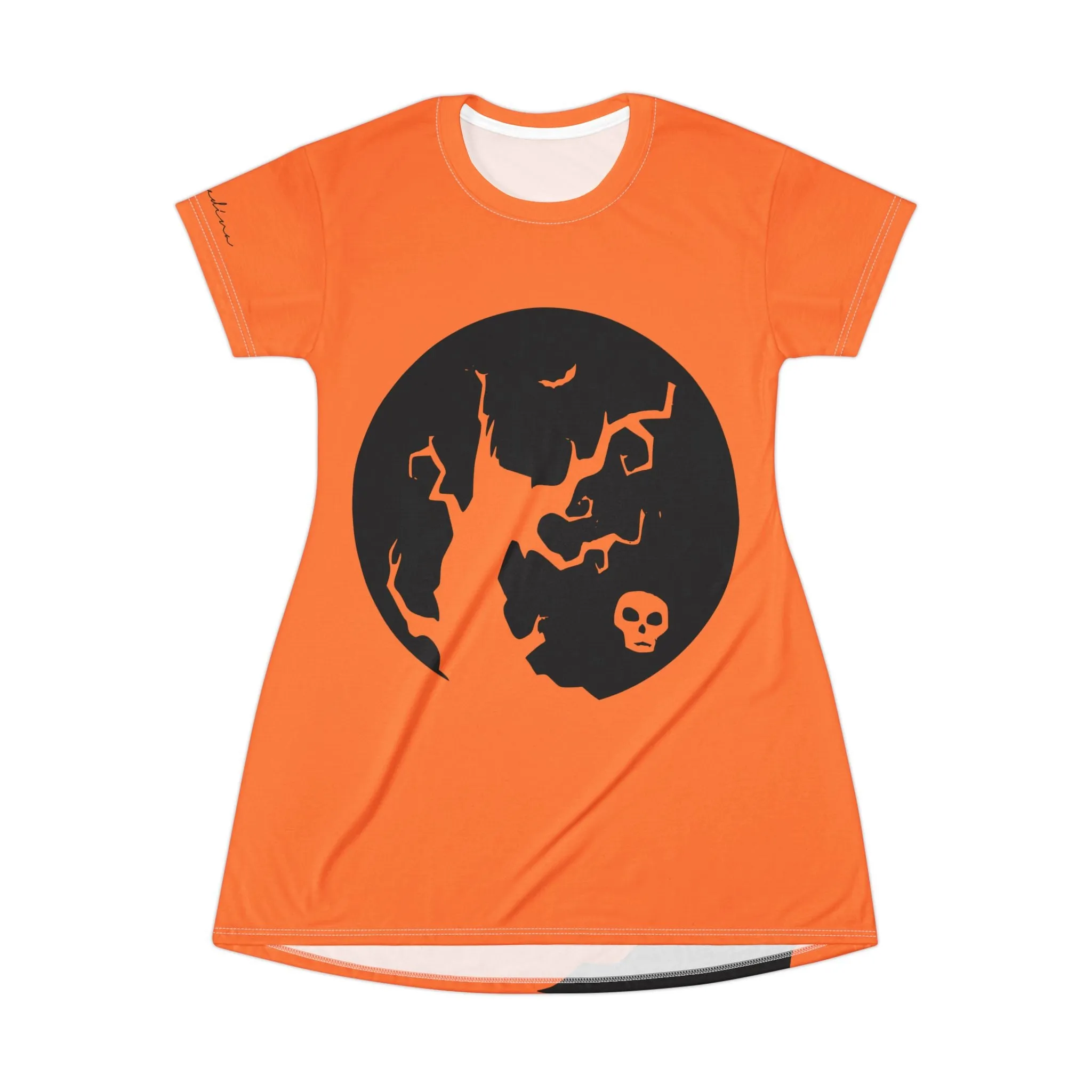 Shirtdress, Orange Creepy Moon