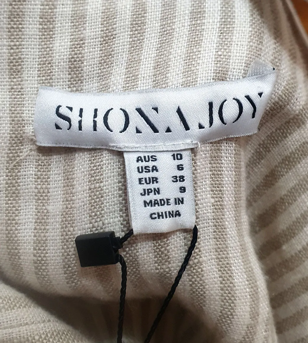 Shona Joy olive striped top size 10