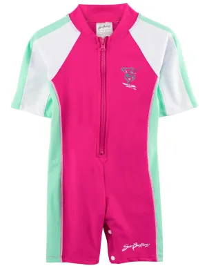 Short Sleeve One-Piece Swimsuit - Poppy
