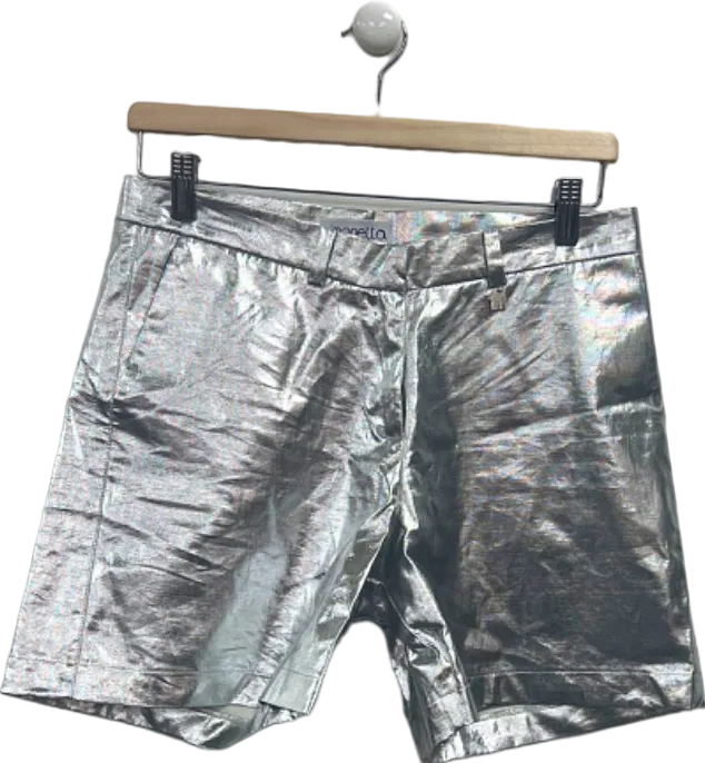 Simonetta Silver Metallic Shorts 14 