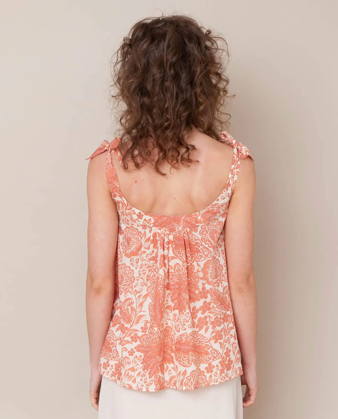 Sita Organic Cotton Top In Pink Print
