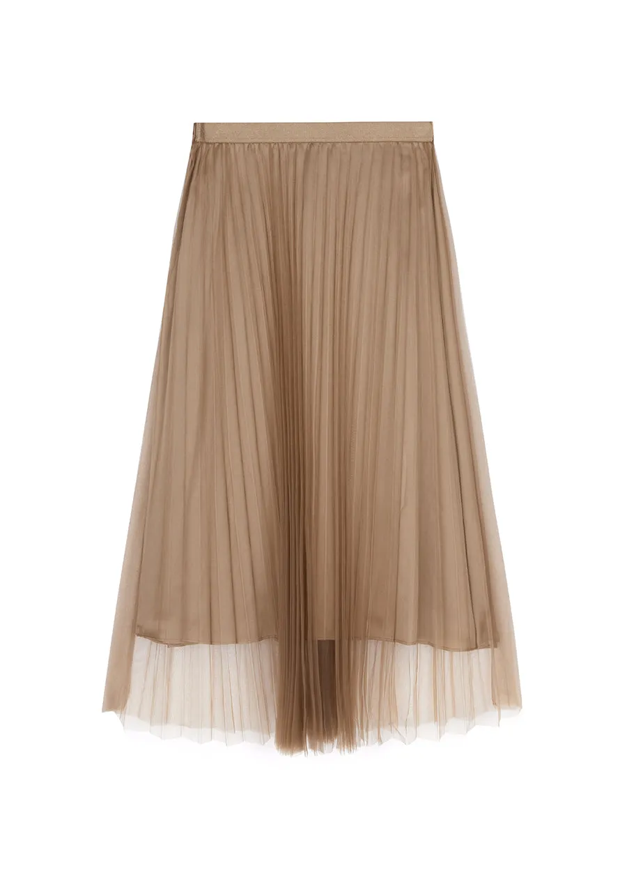 Skirt/JNBY A-line Ruffled Calf-length Skirt