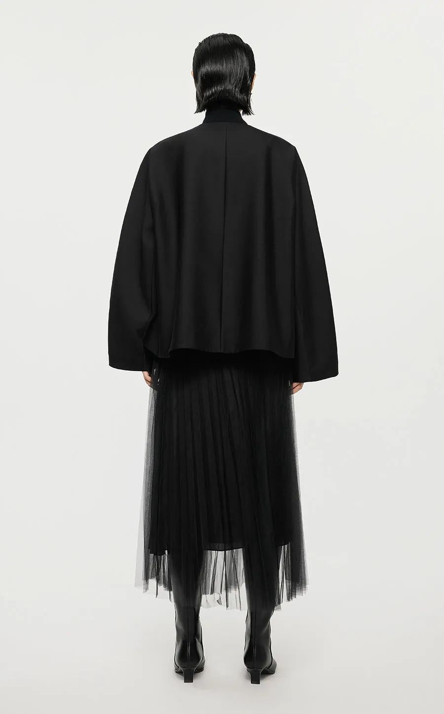 Skirt/JNBY A-line Ruffled Calf-length Skirt
