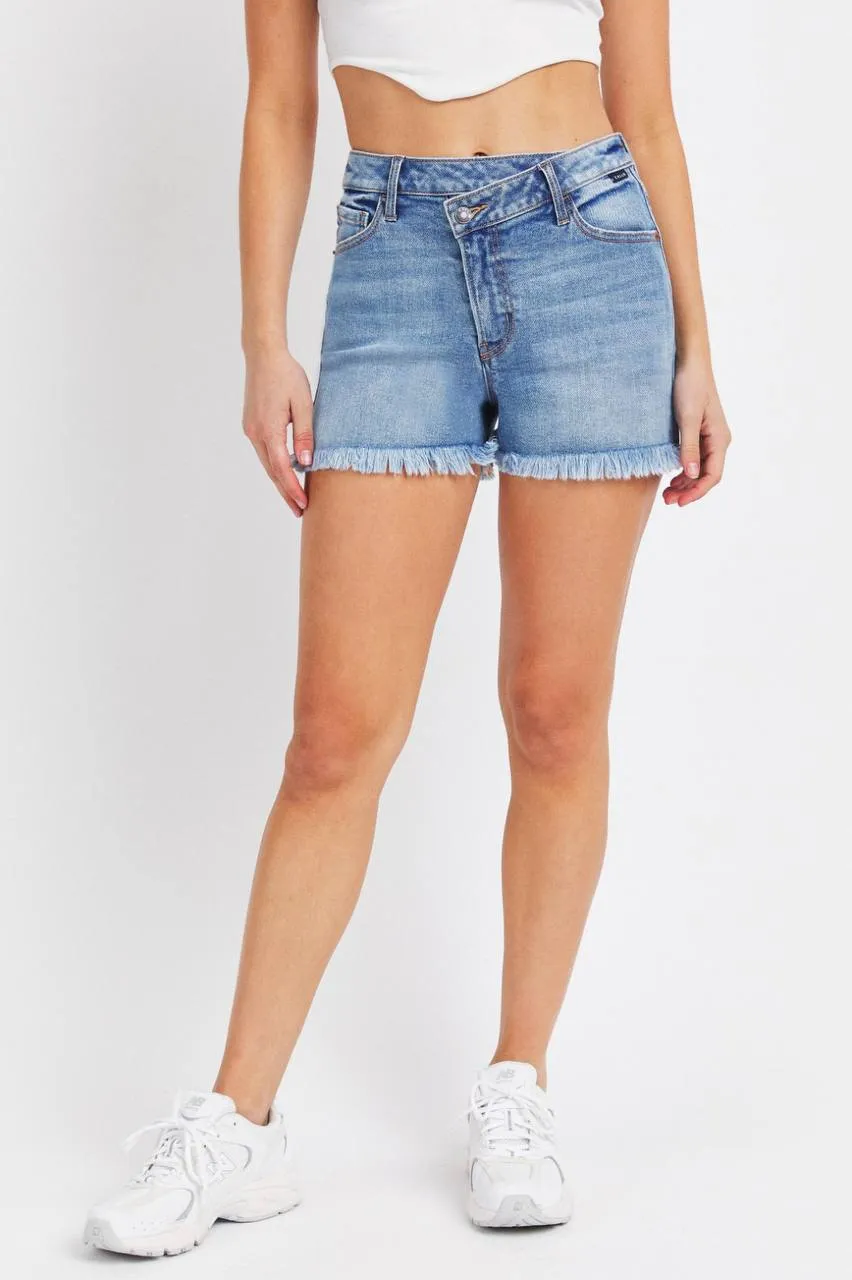 SKY HIGH LIGHT DENIM SHORTS