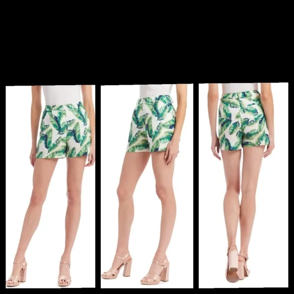 SMALL women AMANDA UPRICHARD x REVOLVE leaf linen blend zipper shorts Beverly