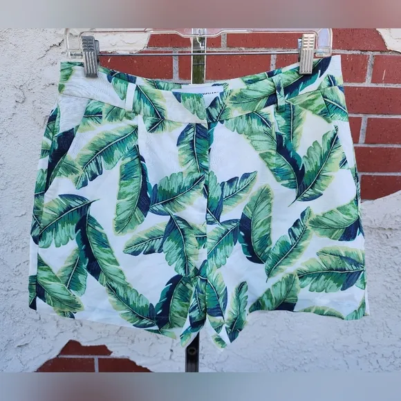 SMALL women AMANDA UPRICHARD x REVOLVE leaf linen blend zipper shorts Beverly