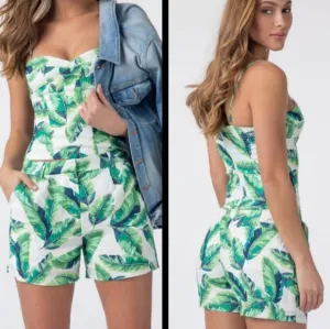 SMALL women AMANDA UPRICHARD x REVOLVE leaf linen blend zipper shorts Beverly