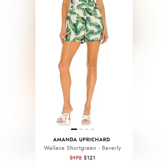 SMALL women AMANDA UPRICHARD x REVOLVE leaf linen blend zipper shorts Beverly
