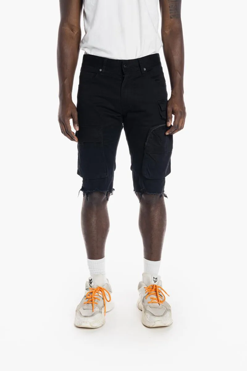 Smoke Rise Denim Twill Black Shorts