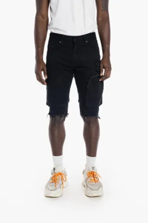 Smoke Rise Denim Twill Black Shorts