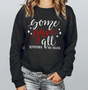 Some Gave All Script © Unisex Crewneck Sweatshirt (Thin Red Line)