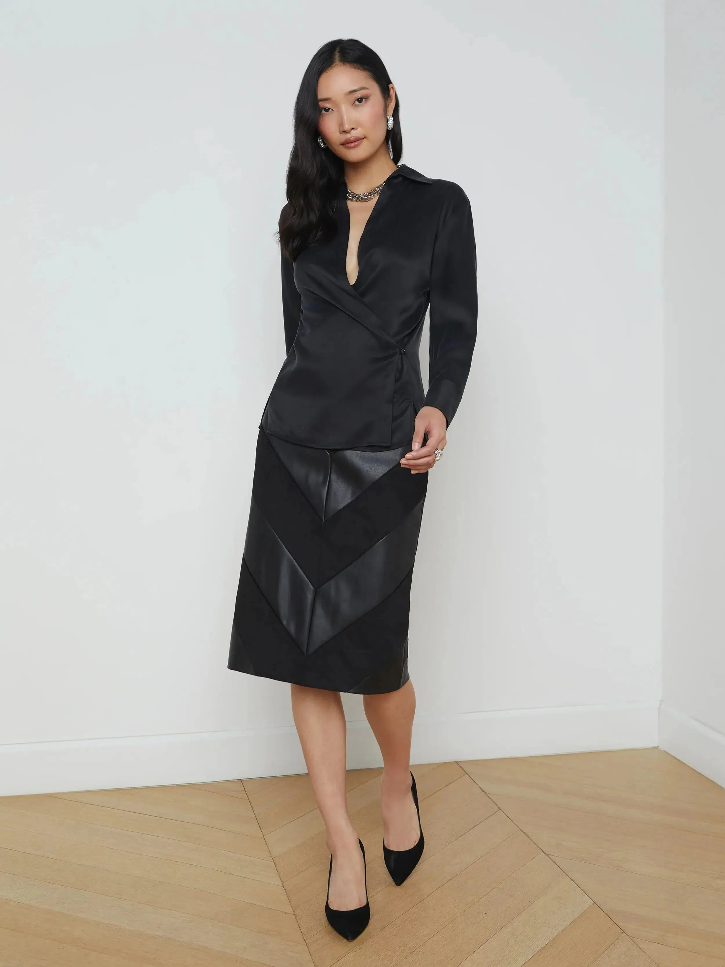 Sora Wrap Front Blouse