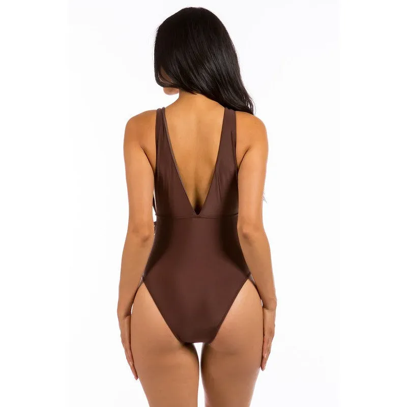 SQUARE BUCKLE SWIMSUIT