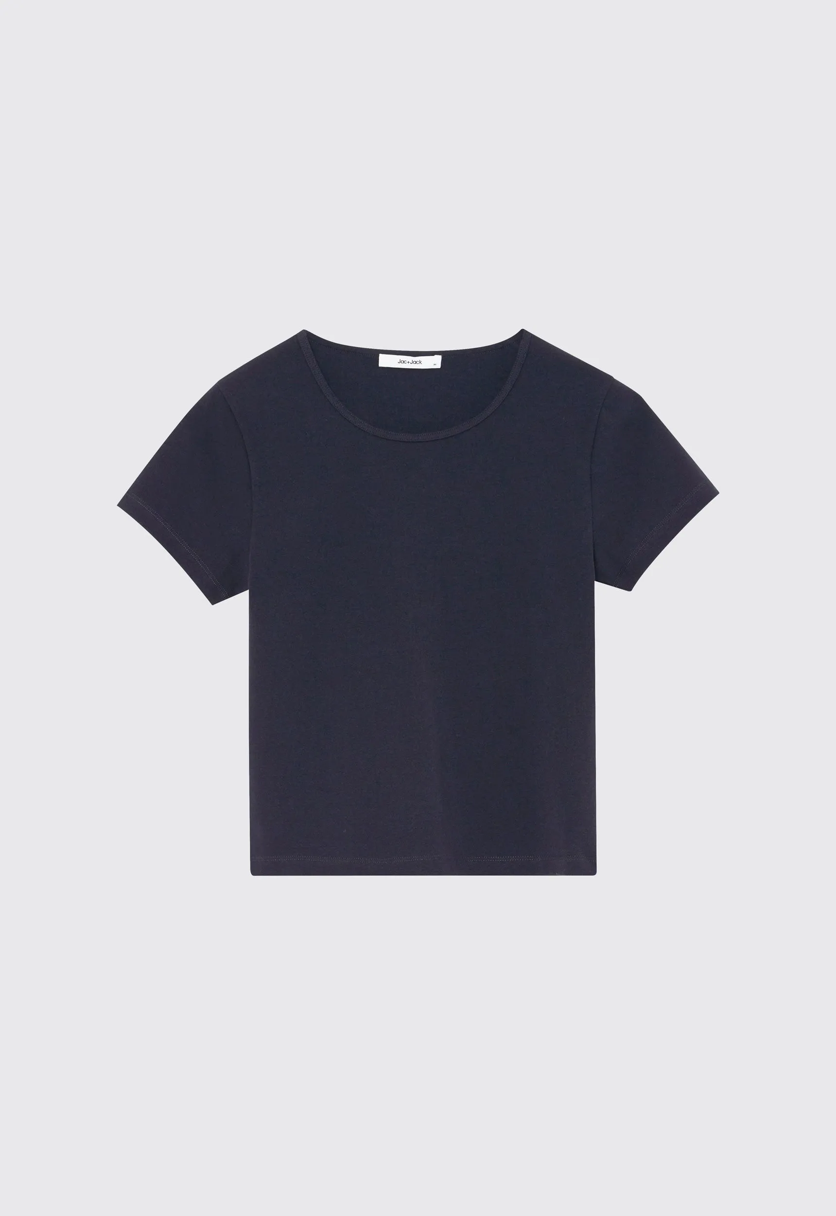 Stand Ribbed Cotton Tee - Darkest Navy