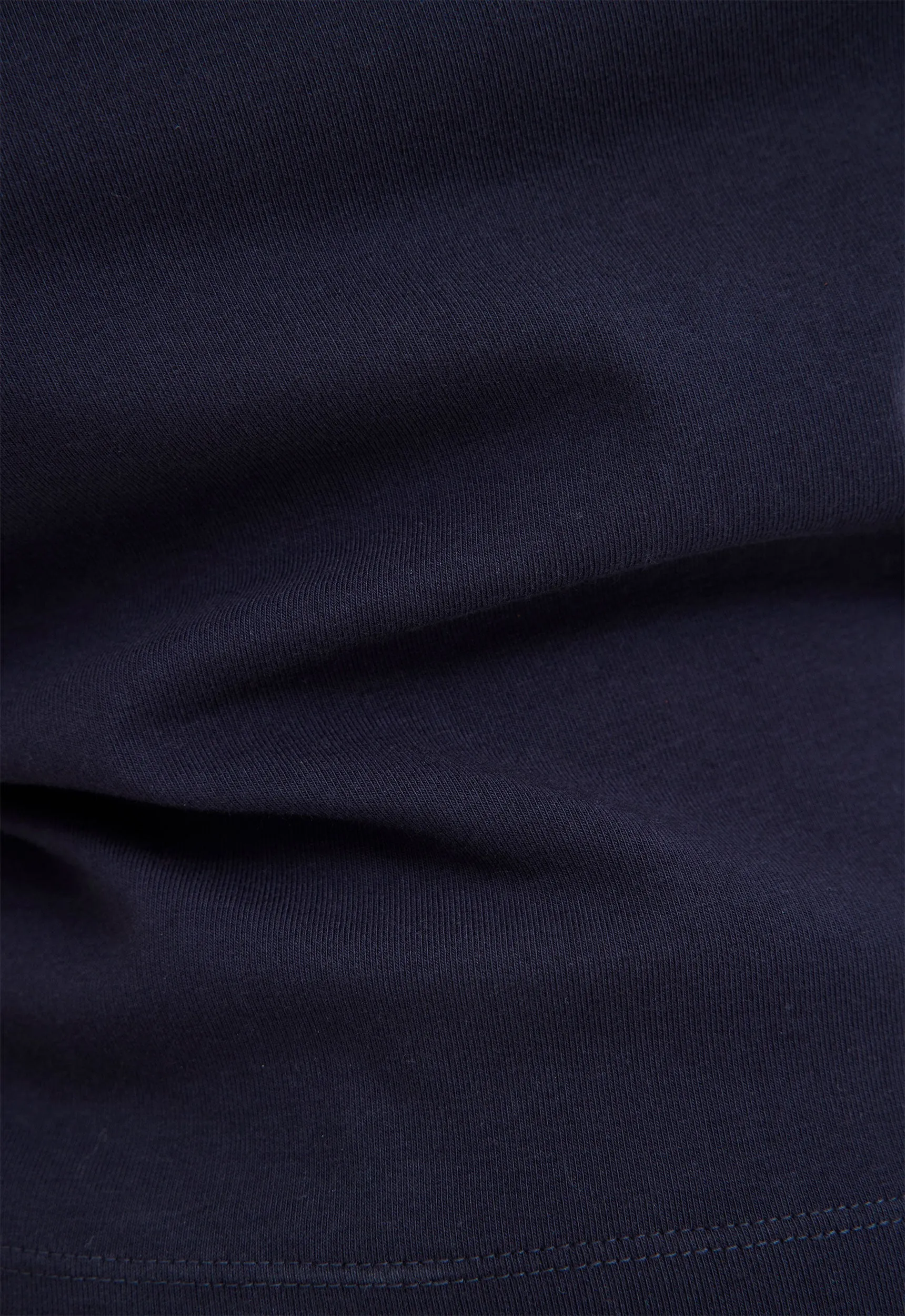 Stand Ribbed Cotton Tee - Darkest Navy
