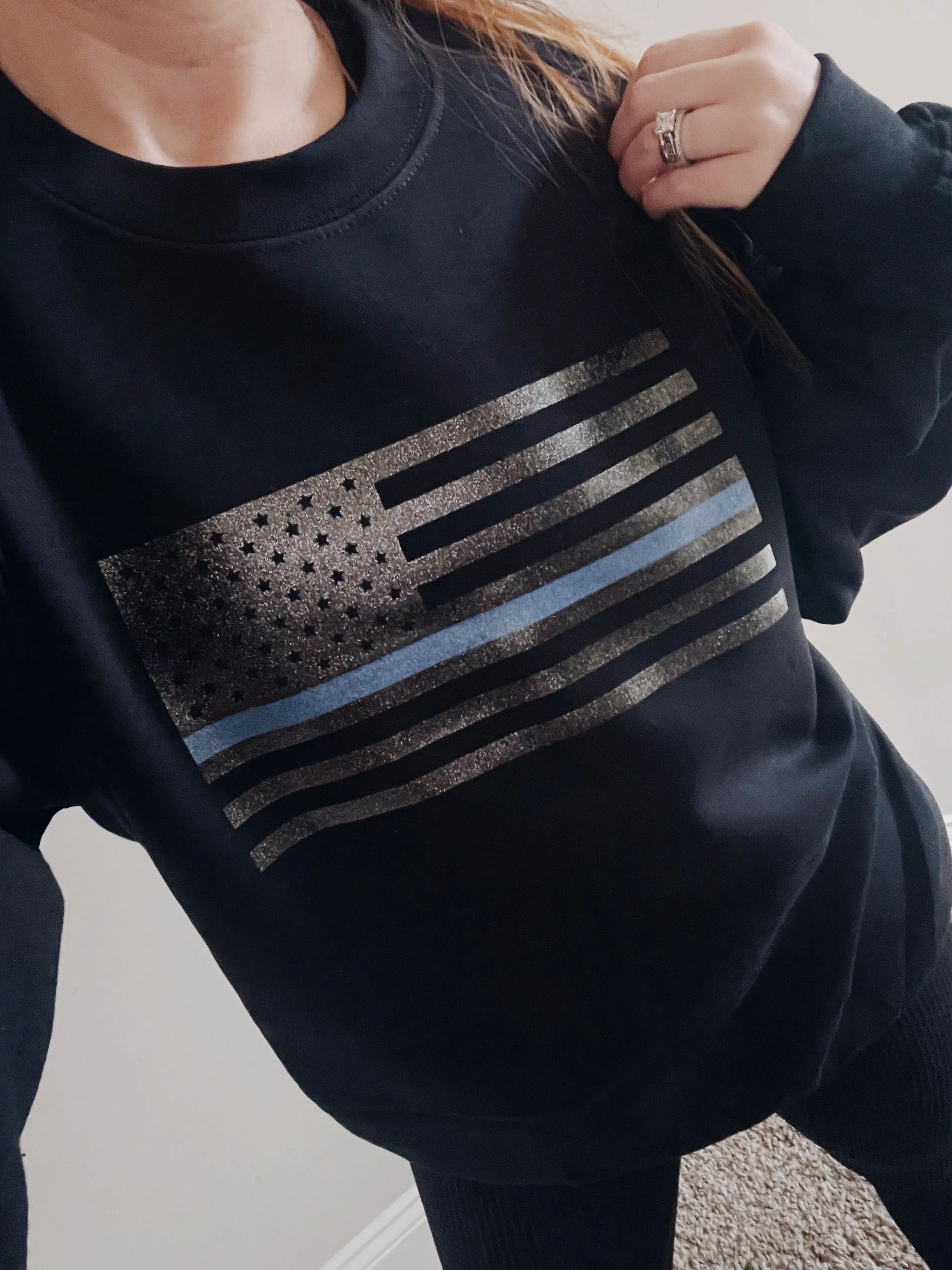 Standard Flag © Unisex Crewneck Sweatshirt BLACKOUT