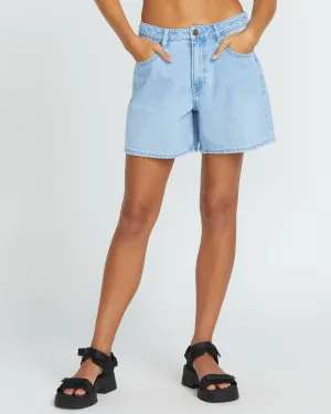 Stoned Boyfriend Shorts - BLUE BIRD
