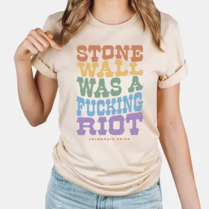 Stonewall Was A Riot - Adult Unisex Jersey Crew Tee