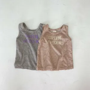 Striped Print Tank, 2 Colours