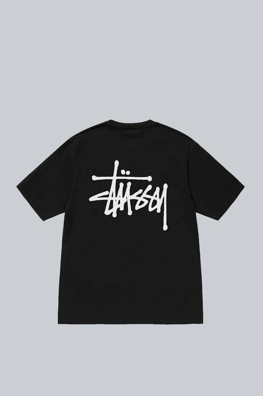 STUSSY BASIC PIGMENT DYED TEE BLACK