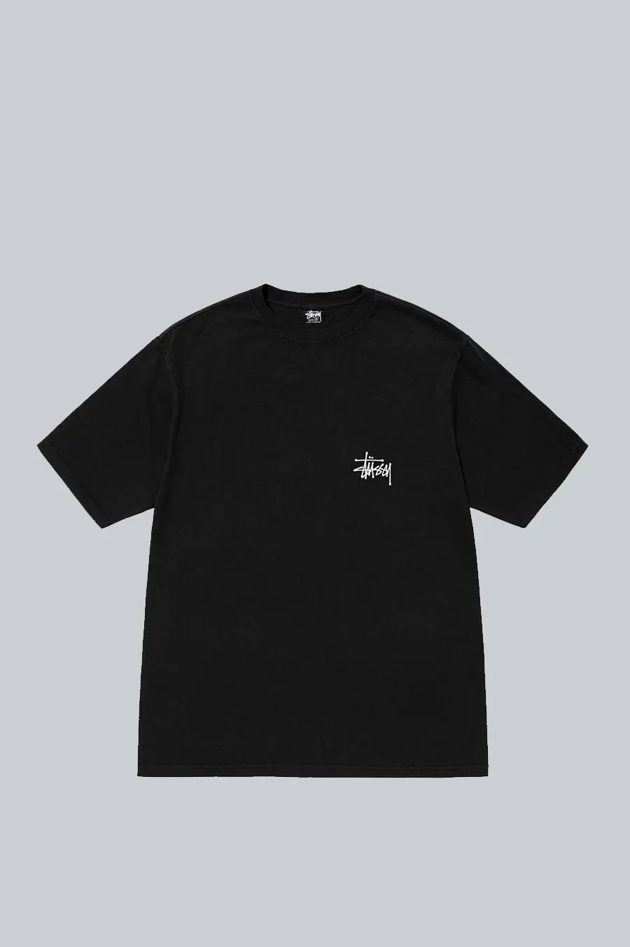 STUSSY BASIC PIGMENT DYED TEE BLACK