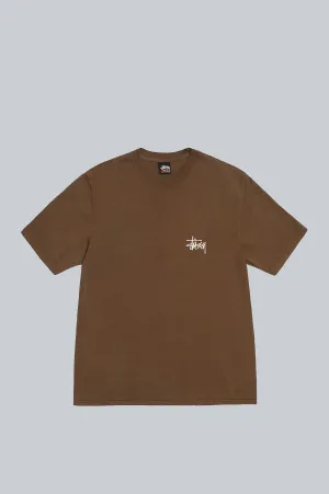 STUSSY BASIC PIGMENT DYED TEE BROWN