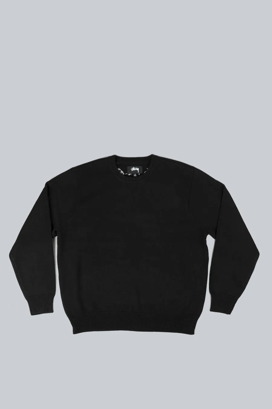 STUSSY LAGUNA ICON SWEATER BLACK