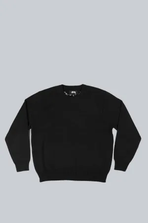 STUSSY LAGUNA ICON SWEATER BLACK