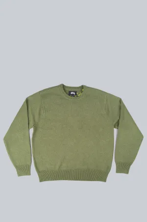 STUSSY LAGUNA ICON SWEATER DARK GREEN