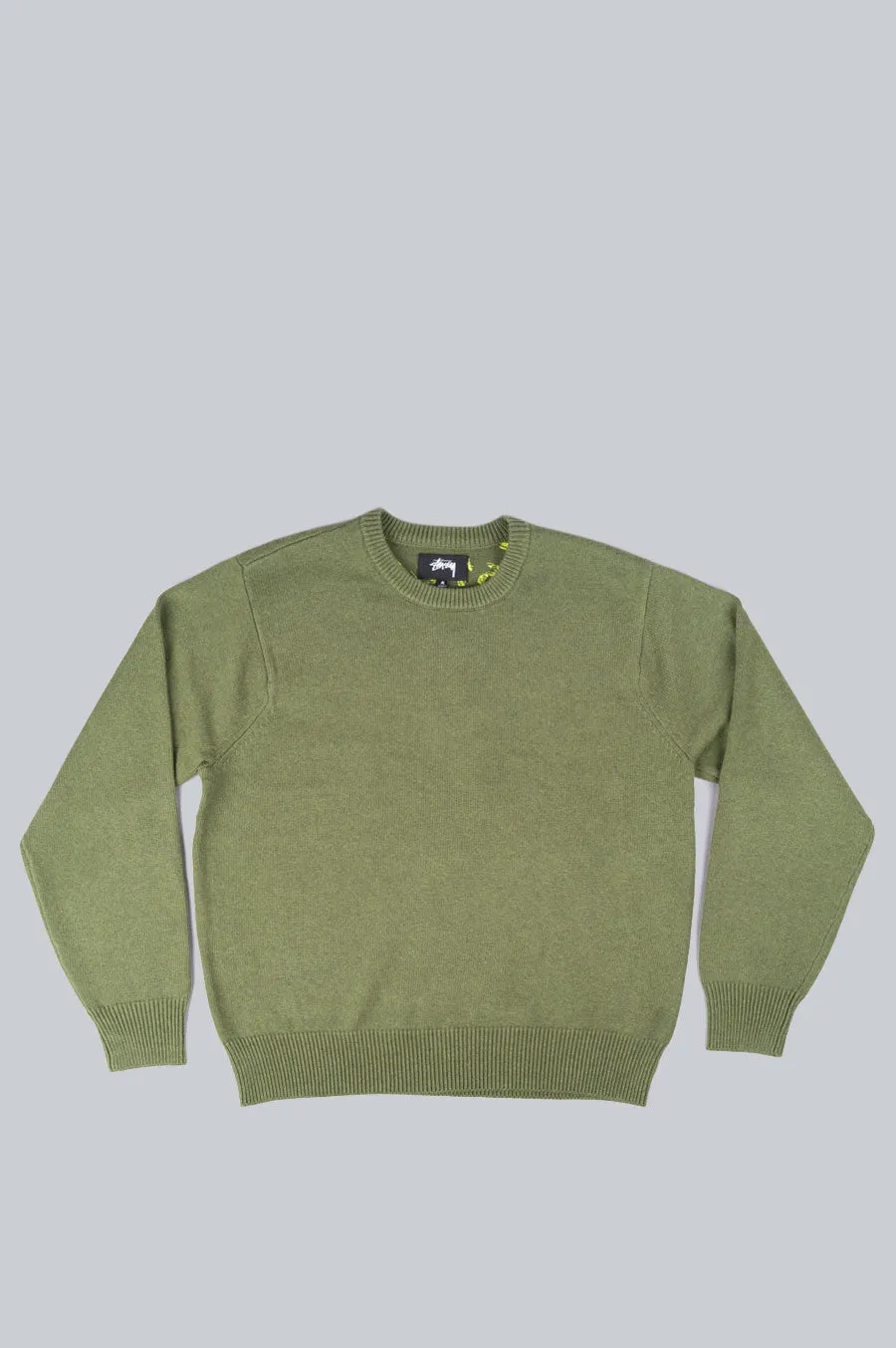 STUSSY LAGUNA ICON SWEATER DARK GREEN