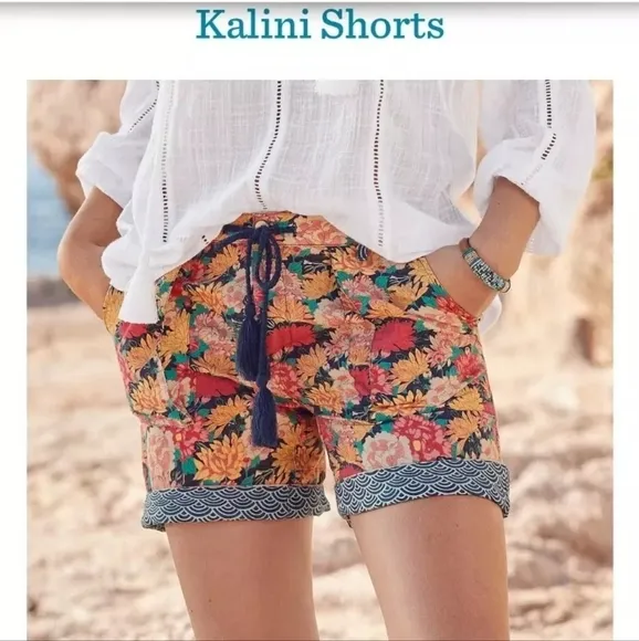 Sundance Kalini Linen Blend Shorts Size S