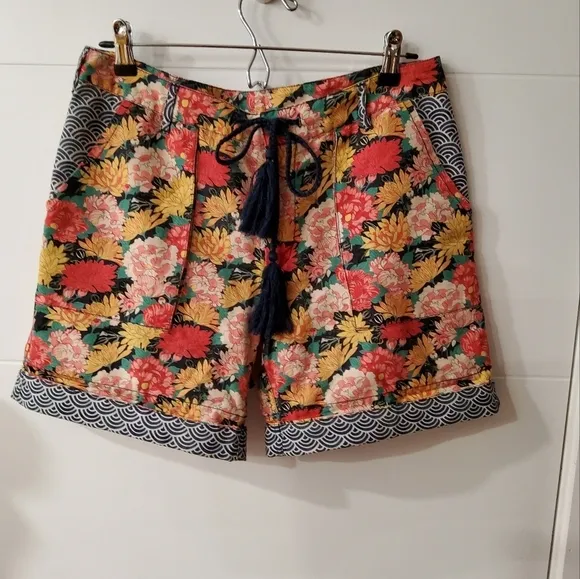 Sundance Kalini Linen Blend Shorts Size S