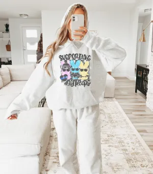 Supporting My Peeps © Unisex Crewneck Hoodie