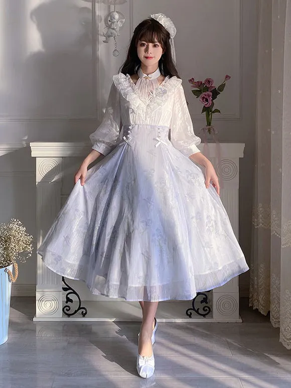 Sweet Lolita Dress Polyester 3/4 Length Sleeves Dress Sweet Lolita Dress