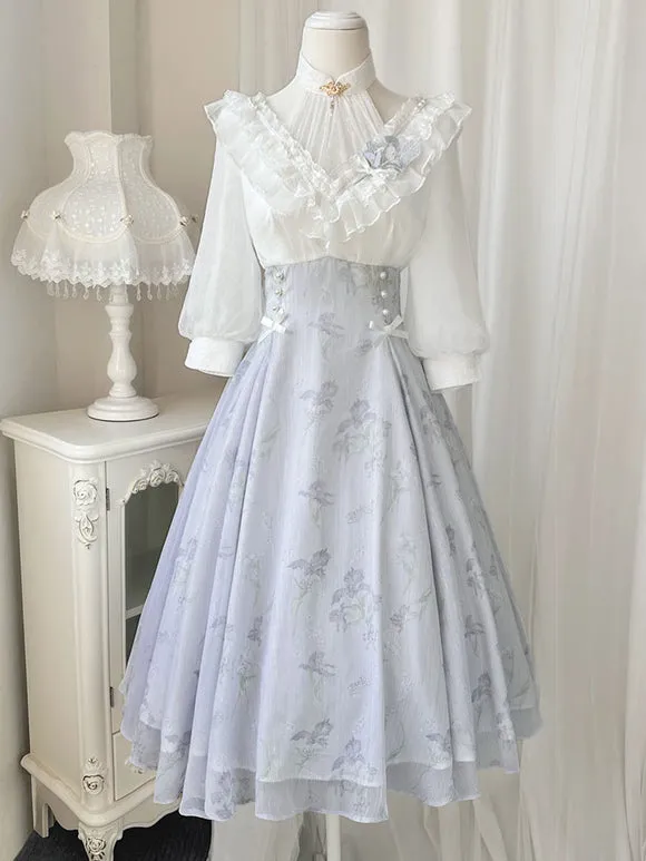 Sweet Lolita Dress Polyester 3/4 Length Sleeves Dress Sweet Lolita Dress