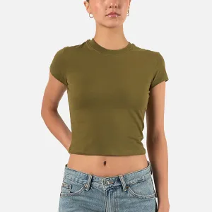 T-shirt crop de algodón