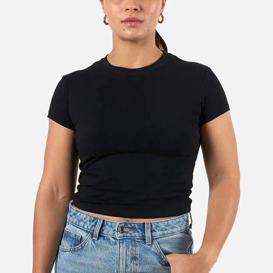 T-shirt crop de algodón