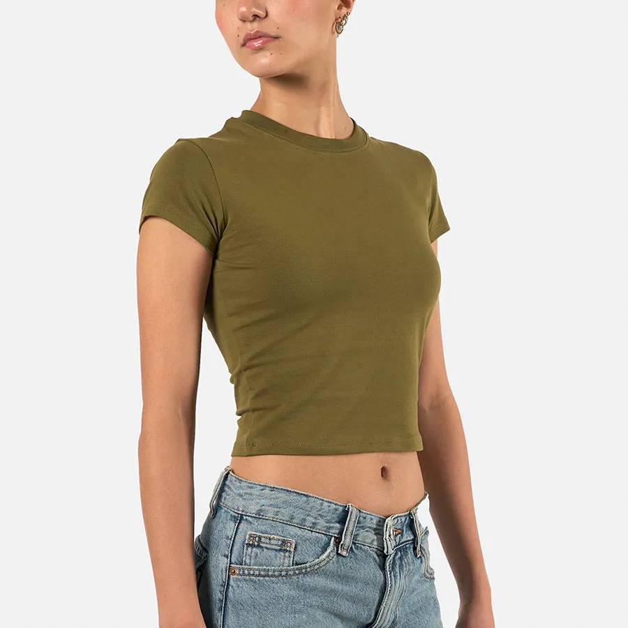 T-shirt crop de algodón