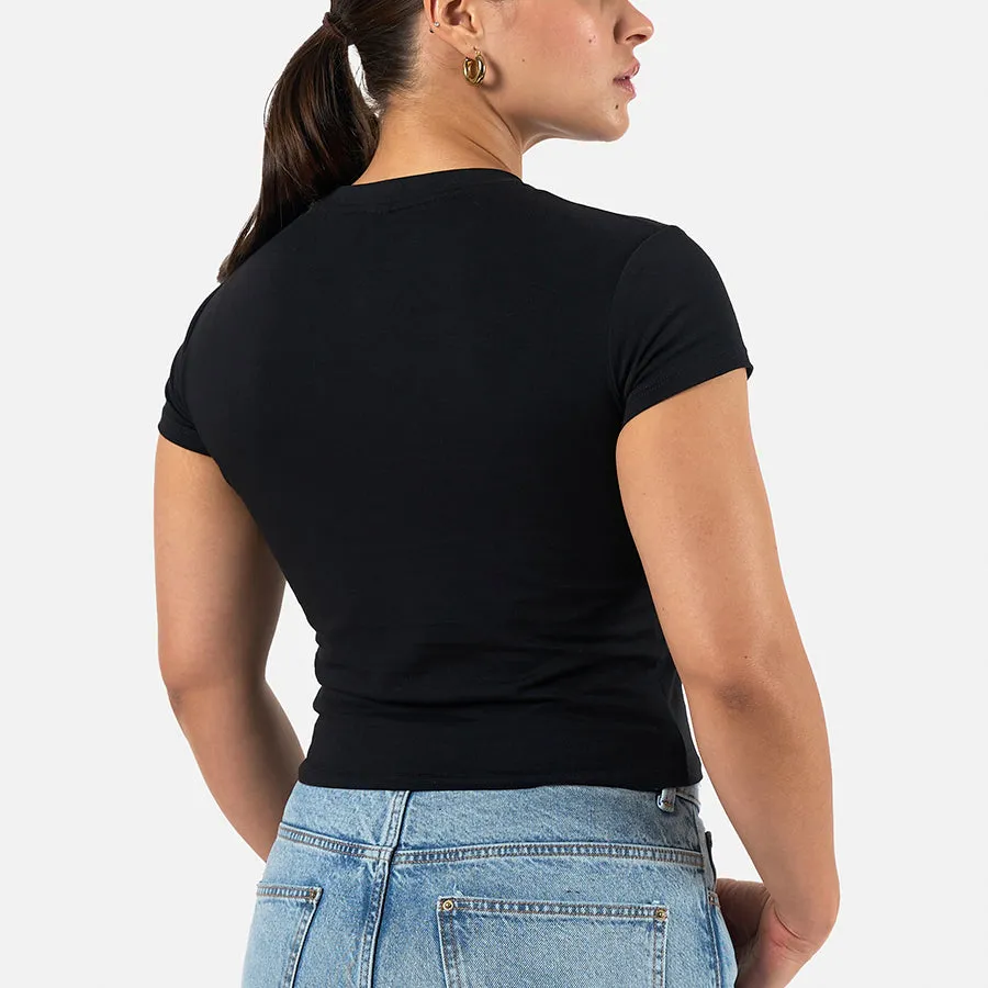 T-shirt crop de algodón