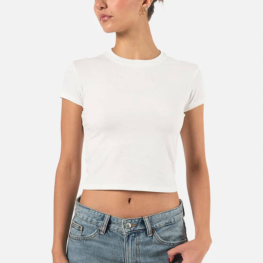 T-shirt crop de algodón