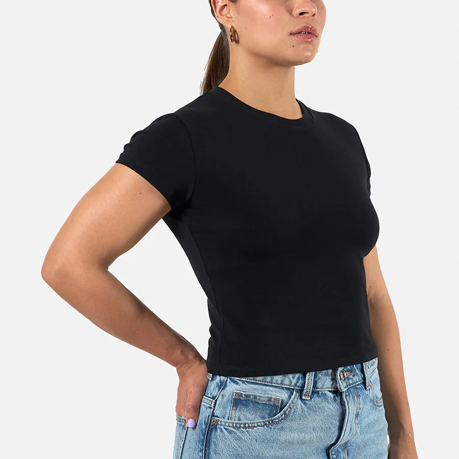 T-shirt crop de algodón