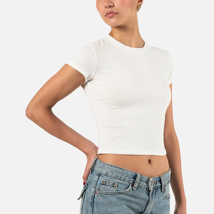 T-shirt crop de algodón