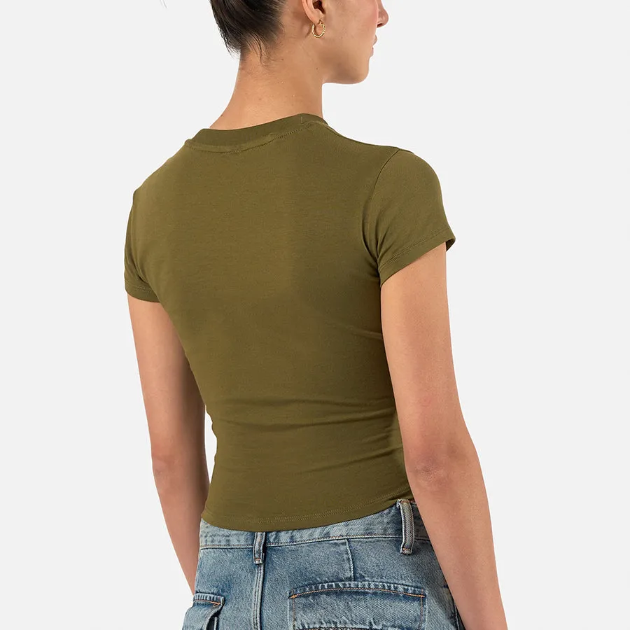 T-shirt crop de algodón
