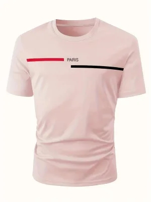 T-shirt été 2024 / Men's Summer Loose Fit  100 Cotton Printed T-shirt Tops