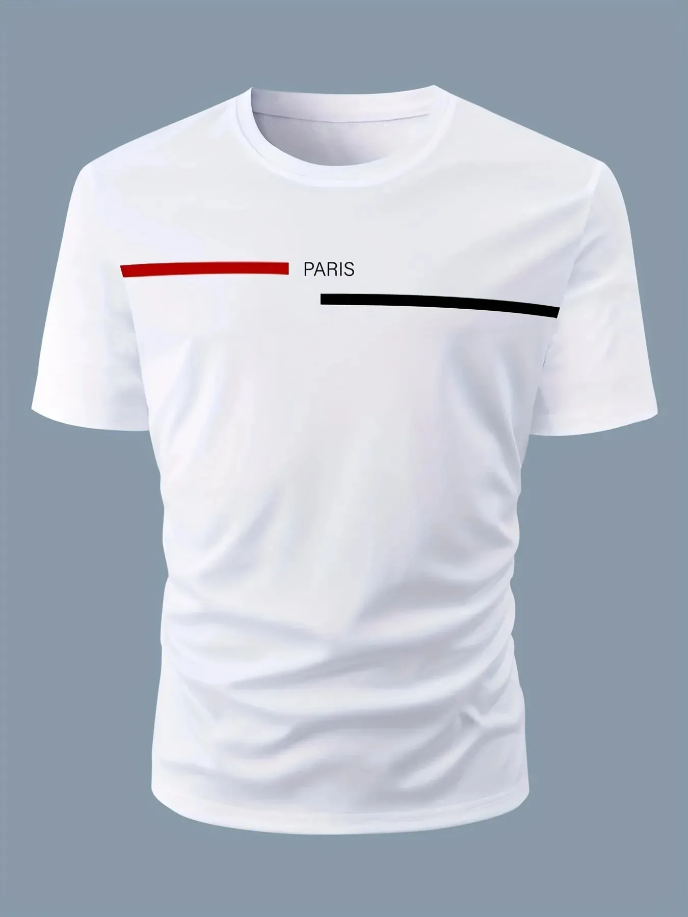 T-shirt été 2024 / Men's Summer Loose Fit  100 Cotton Printed T-shirt Tops