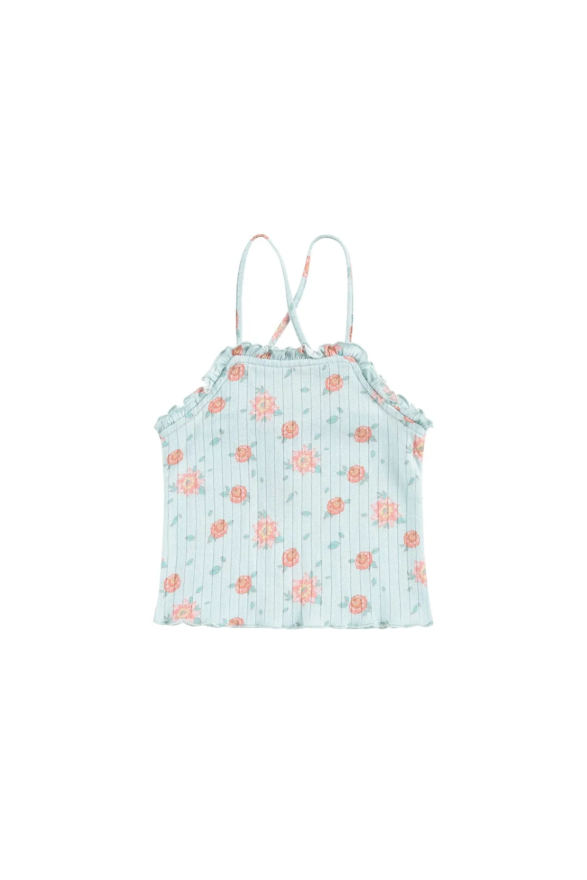 Tank Top Alasha Vintage Blue Flowers
