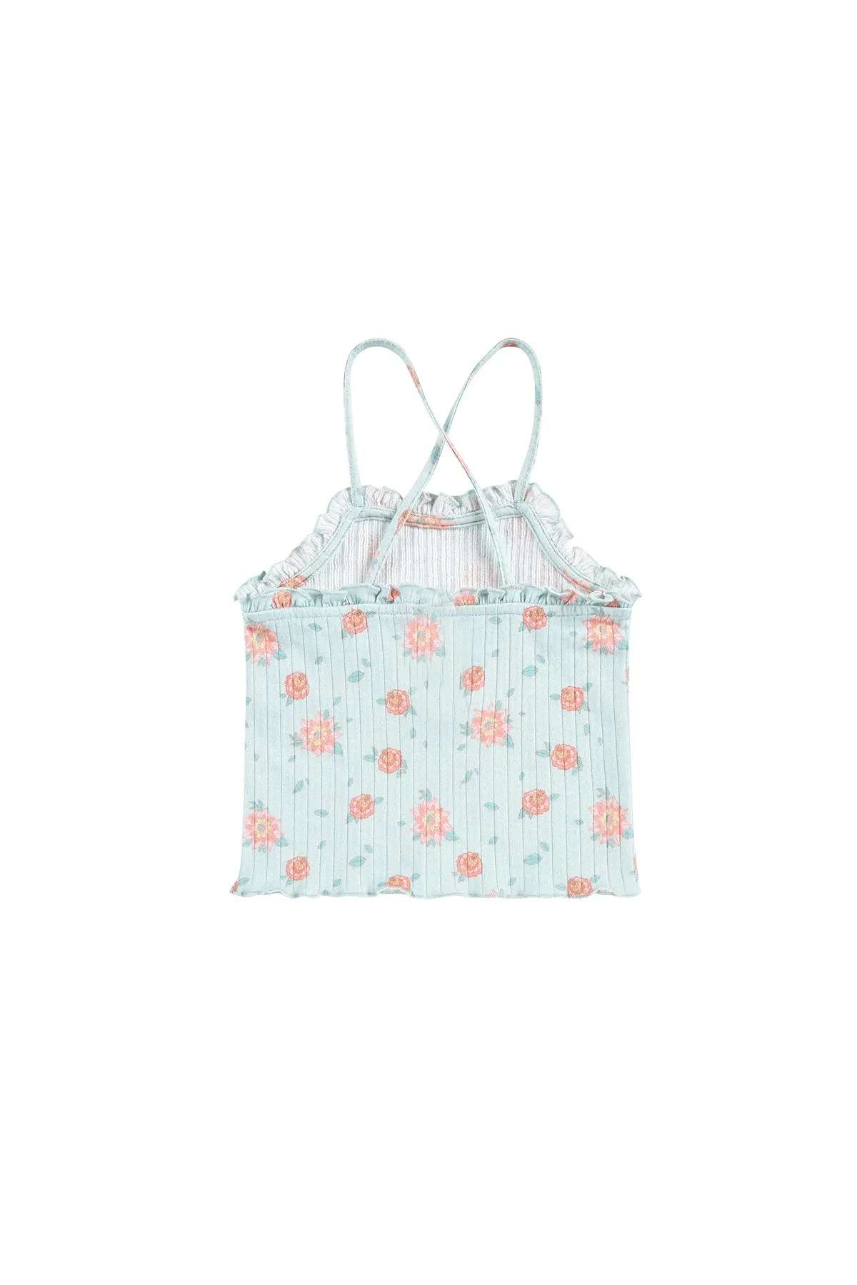 Tank Top Alasha Vintage Blue Flowers
