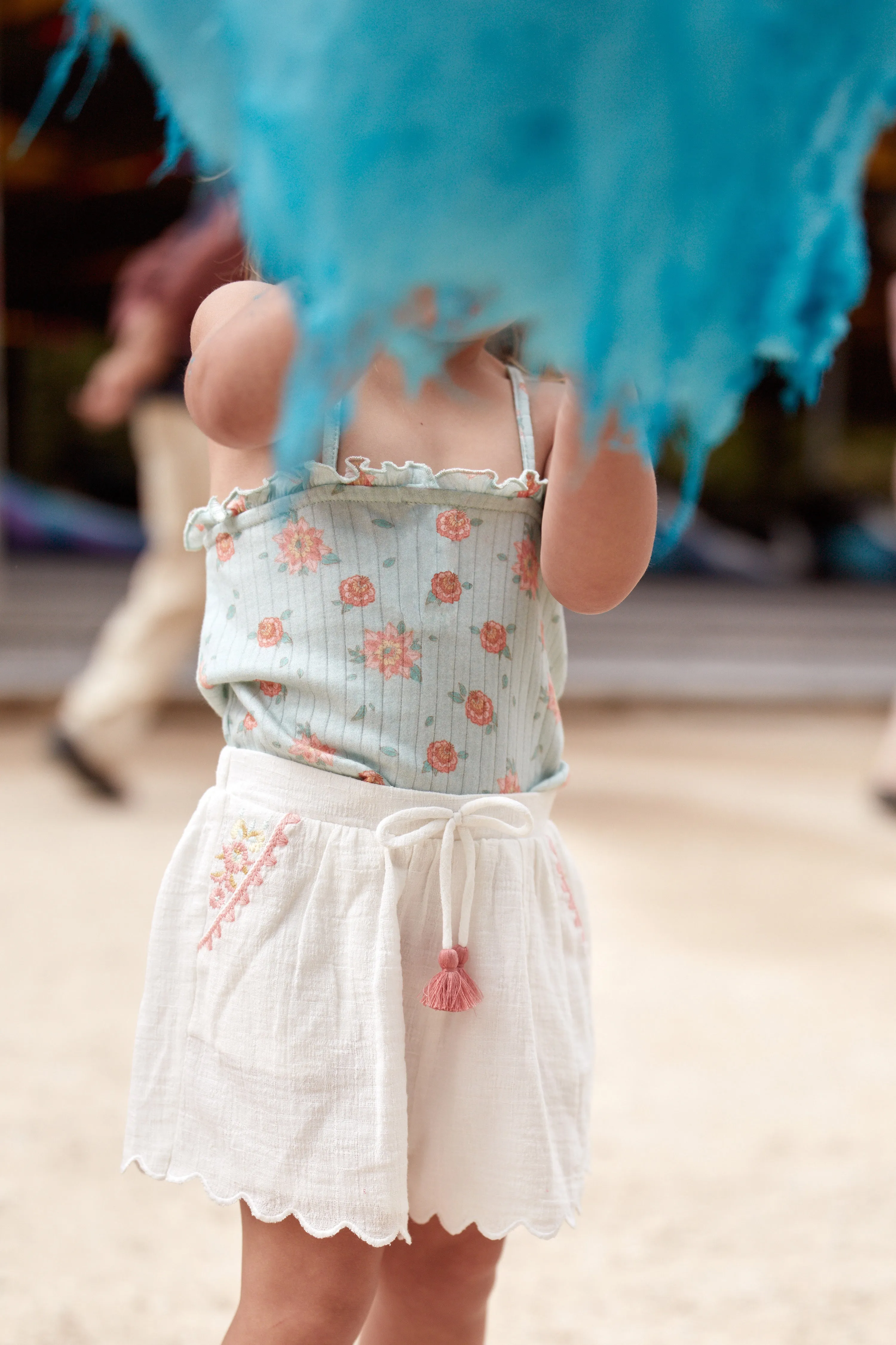 Tank Top Alasha Vintage Blue Flowers