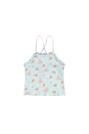 Tank Top Alasha Vintage Blue Flowers