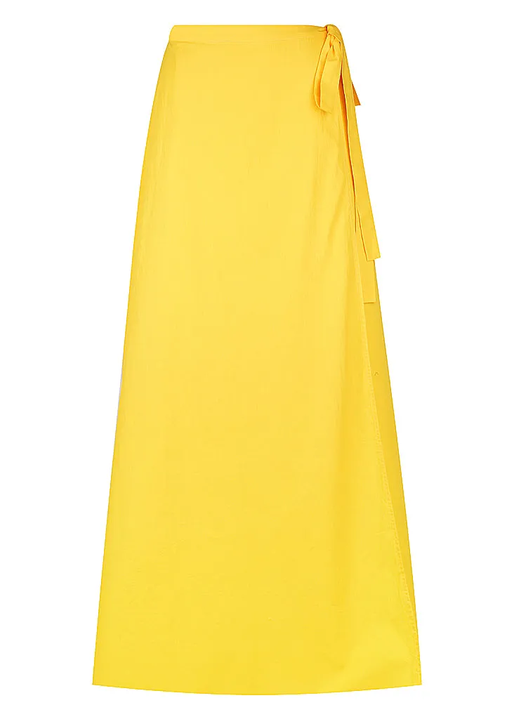 Textured Halter Crop | Tie Up Wrap Skirt